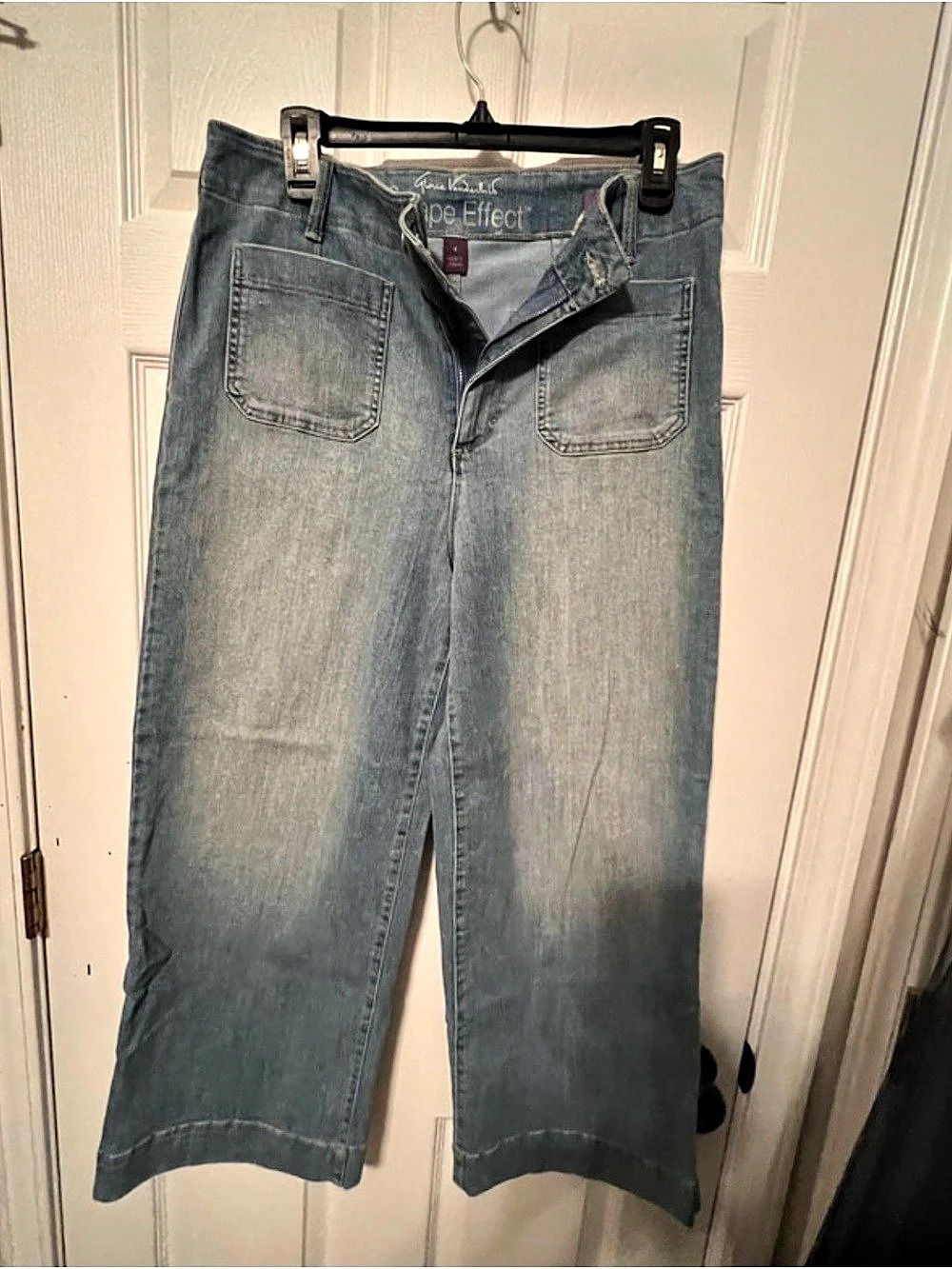 Free People Wide Leg Jeans in Blue